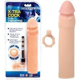 3 In 1 Vibrating X-Tra Cock