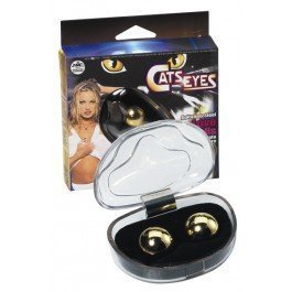 Cats Eyes Steel Love Balls Gold