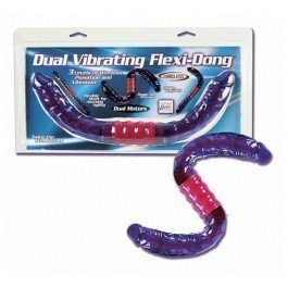 Dual Vibrating Flexi-Dong Kaksipäinen Dildo