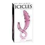 Icicles - Curved Double Pink Dildo