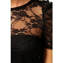 Kim Short Sleeves Floral Lace Top