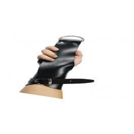 Leather Mittens Black