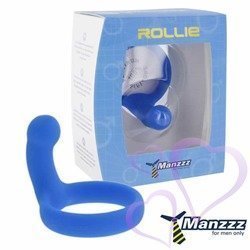 ManzzzToys Rollie penisrengas välilihan hierojalla sininen