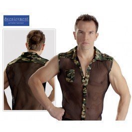 Men's Shirt Verkkopaita Militaar