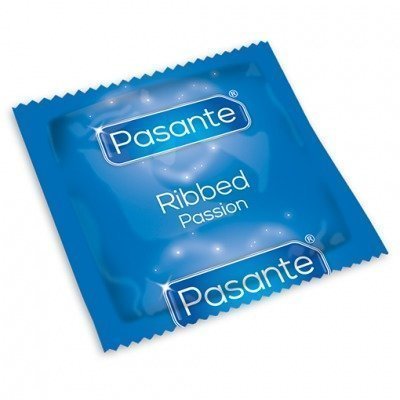 Pasante Ribbed juomutettu kondomi