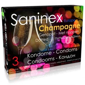 Saninex Champagne Kondomi 3 Kpl
