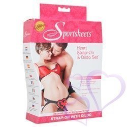 Sportsheets Sedeux Heart Harness & Silicone Dildo Set