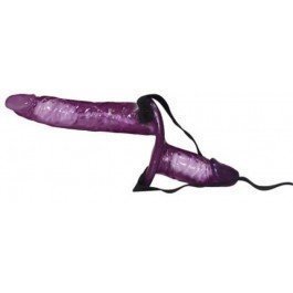 Vibrating Strap On Duo.Lila