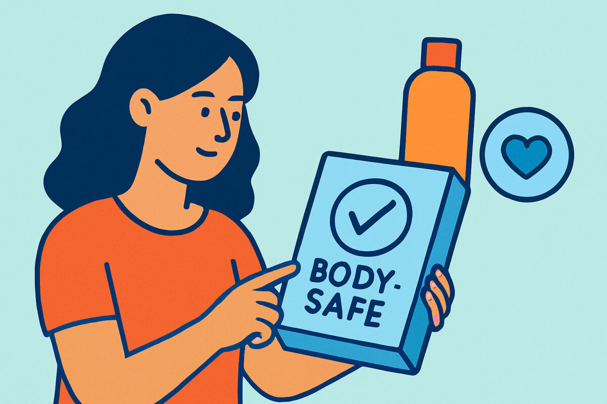 Body-safe -merkintä tuotepakkauksessa – mitä se tarkoittaa